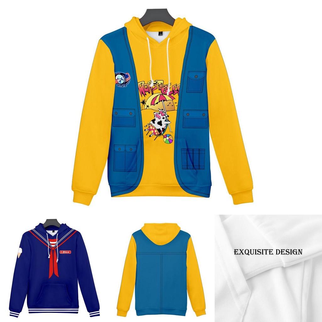 Stranger Things Scoops Ahoy Robin Steve Eleven Cosplay Hoodie For Halloween Costume