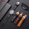 Butterfly Buckle Genuine Calfskin Leather Watch Starp 12/13/14/15/16/17/18/19/20/21/22/23/24mm Universal Replacment Watch Bands