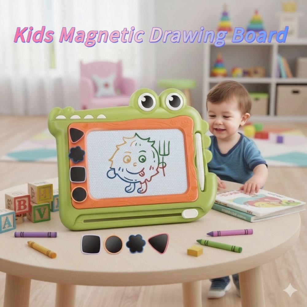 Children's Little Crocodile Color Magnetic Drawing Board Magnetic Writing Board Art Educational Drawing Toys Drawing Tool