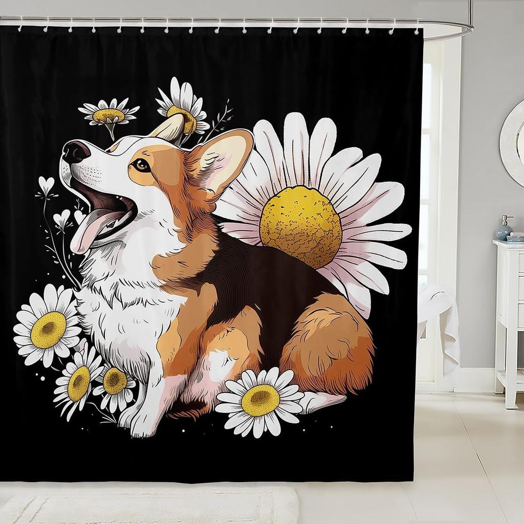 Outer Space Rocket Shower Curtain Galaxy Bath Curtain for Kids Boys Girl Cartoon Bathroom Accessories Universe Starry Sky