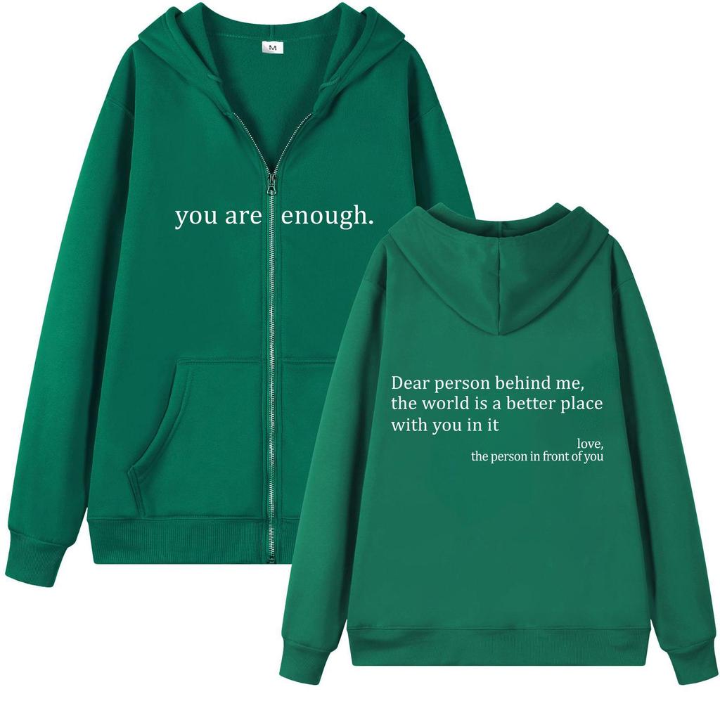 Women's Oversized Hooded Sweatshirt - Cute Autumn Jacket with Drawstring & Zipper for Teen Girls