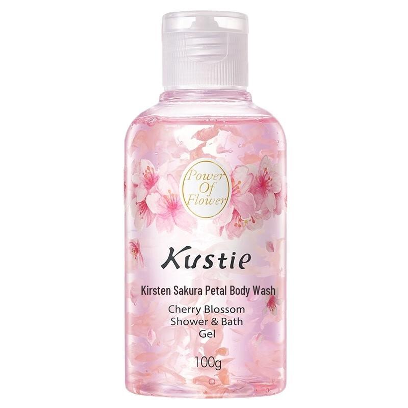 Kustie Sakura Petal Shower Gel Travel Set