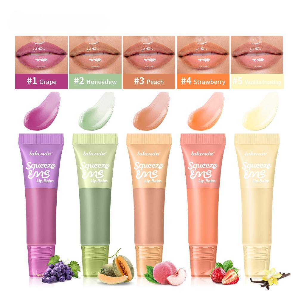 Sweet Fruity Hydrating Lip Balm Long-Lasting Moisture Nourishing Squeeze Tube for Dry Lips Care