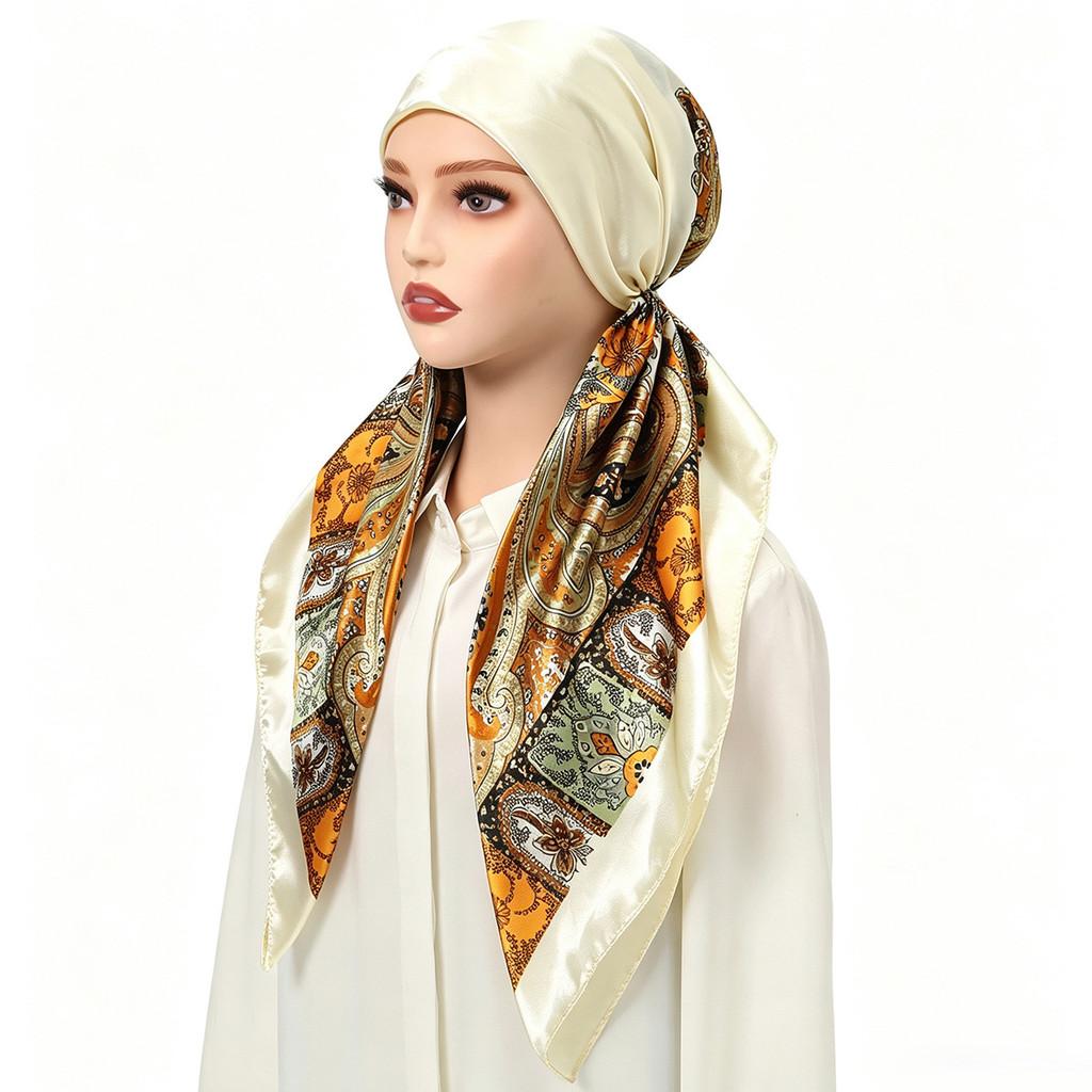 Bandana Sciarpa per Capelli in Poliestere con Stampa Floreale e Design Traspirante per Donna