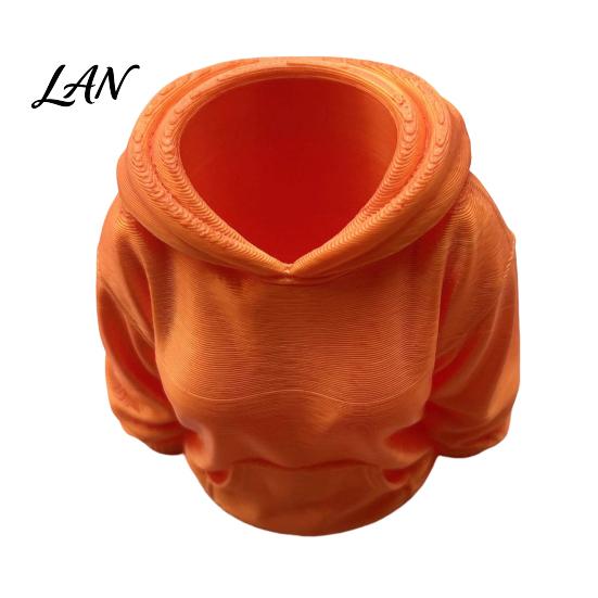 Desk Pencil Holder 3D Printed Hoodie Pen Holder, Women Hooded Sweatshirt Storage Space Saving Organizer Container, Stationery Box for Home Office Kids