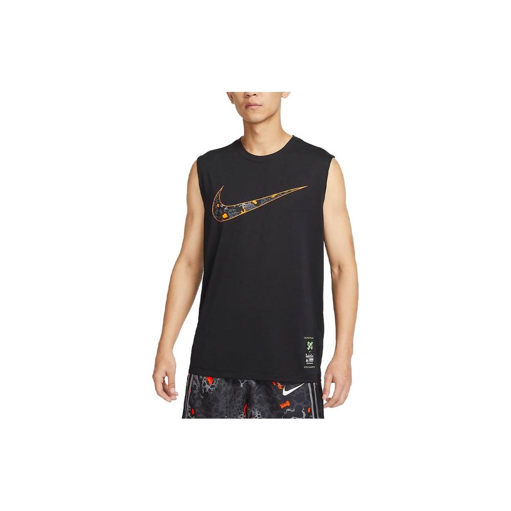 Nike Dri-FIT Logo Print Quick-Dry Sleeveless Basketball Vest Men Tops Black FQ0357-010