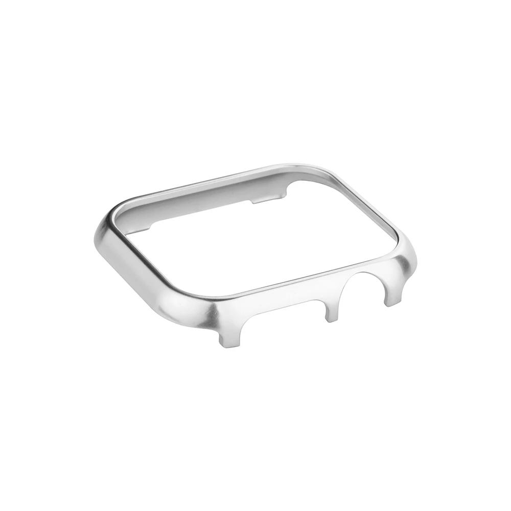 Accessories for Apple Watch Case 45mm 46mm Metal Bumper Protective Cover Frame for iWatch 10 Series 7/6/5/4 Cases Aluminum Gold