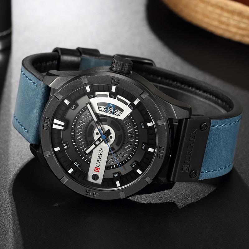 Relogio Masculino CURREN Watch Men Waterproof Calendar Sport Military Male Clock Top Brand Luxury 3D Dial Man Wristwatch 8301