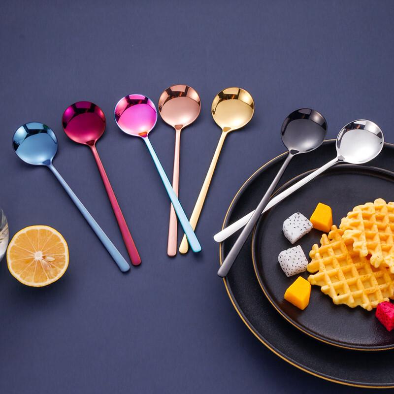 RuHan 304 Stainless Steel Korean Style Round Spoon