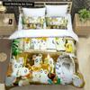 3D-Druck Cartoon Hamtaro Bettwäsche-Set Bettbezug Kissenbezug Set Weich Bequem Kindergeburtstagsgeschenk Heimtextilien
