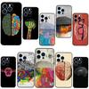 Brain Art Case For iPhone 13 Pro Max 12 Mini 11 14 15 16 XS MAX XR Plus Silicone Phone Cover