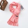 Cotton Solid Color Scarf for Women Winter Warm Wool Cashmere Scarf Autumn and Winter Women's Shawl Scarf Korean Style Atmosphere