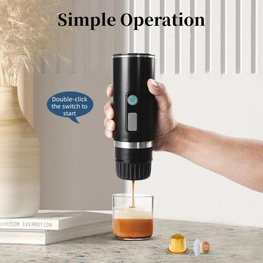 Mini Portable Electric Espresso Machine Outdoor Wireless Charging Capsule Coffee Powder Dual-purpose