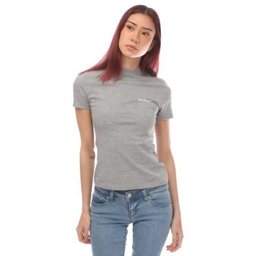 Off-White Womens/Ladies Helvetica Fitted T-Shirt