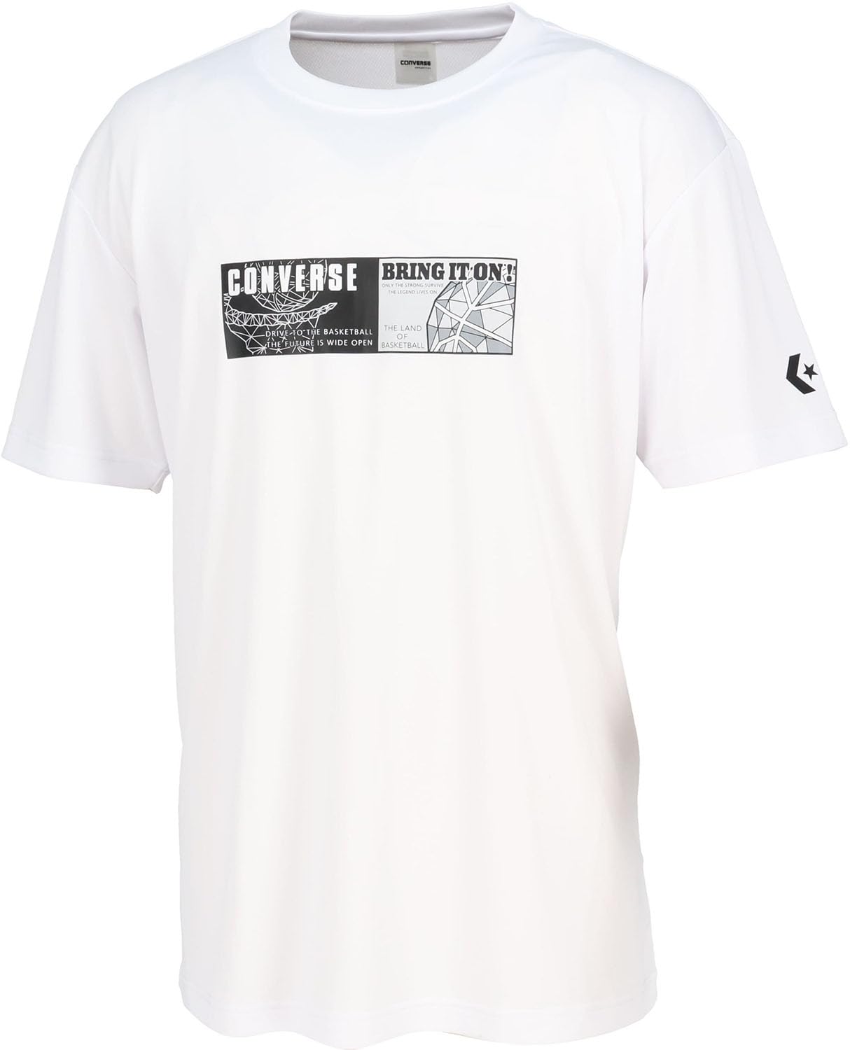 

Converse CB251360 Баскетбольная футболка с коротким рукавом с принтом, белая футболка белый