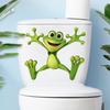 Cute Smiling Frog Waterproof Removable Toilet Tank Sticker Home Bathroom Decor