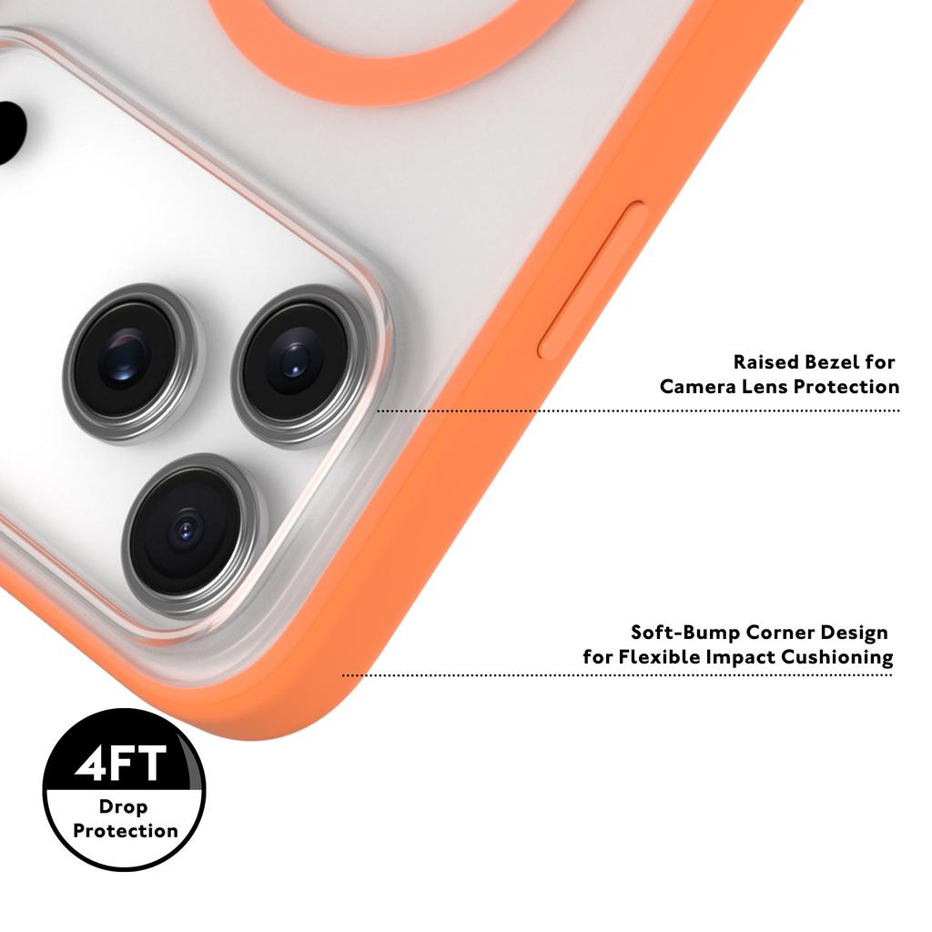 YOUNGKIT Transparente Schutzhülle für iPhone 17 Pro, kompatibel mit MagSafe, stoßfest, TPU-PC-Rückseite
