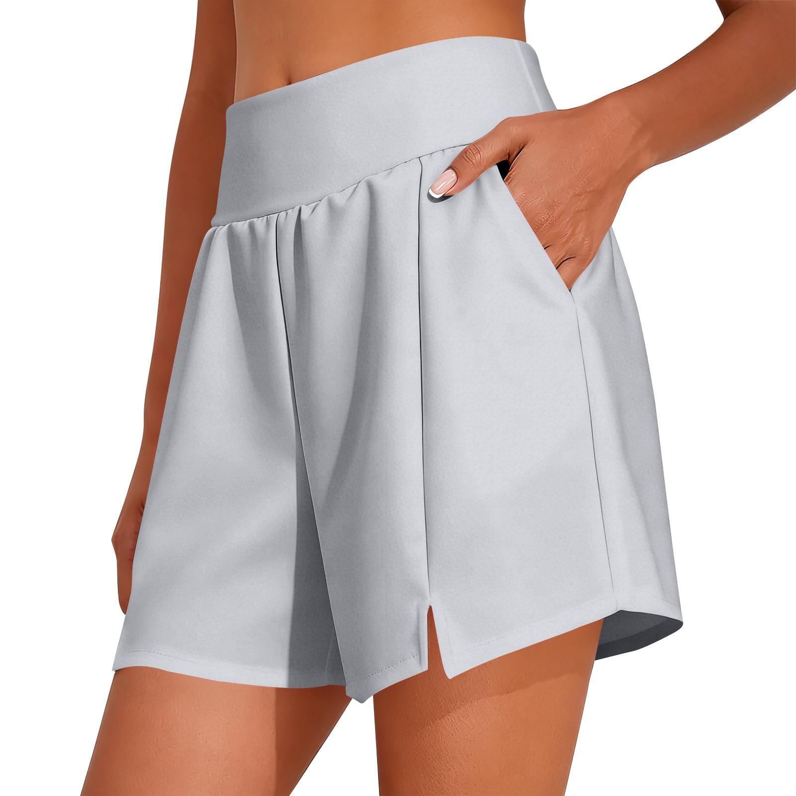 

Women s Casual, Loose, -color Shorts XL білий