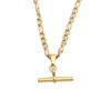 Hip-Hop 18K Gold Nischen Anhänger Schmuck Damen Persönlichkeit Trend Titanstahl T-förmiger Anhänger Halskette
