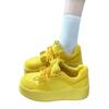 Internet celebrity explosion yellow board shoes women 2025 new autumn dopamine platform heightening casual shoes ins trendy women