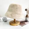 Imitation Rabbit Fur, White Fisherman's Hat, Children's Winter Plain Face, Versatile Face, Small Thickened Warm Bucket Basin Hat
