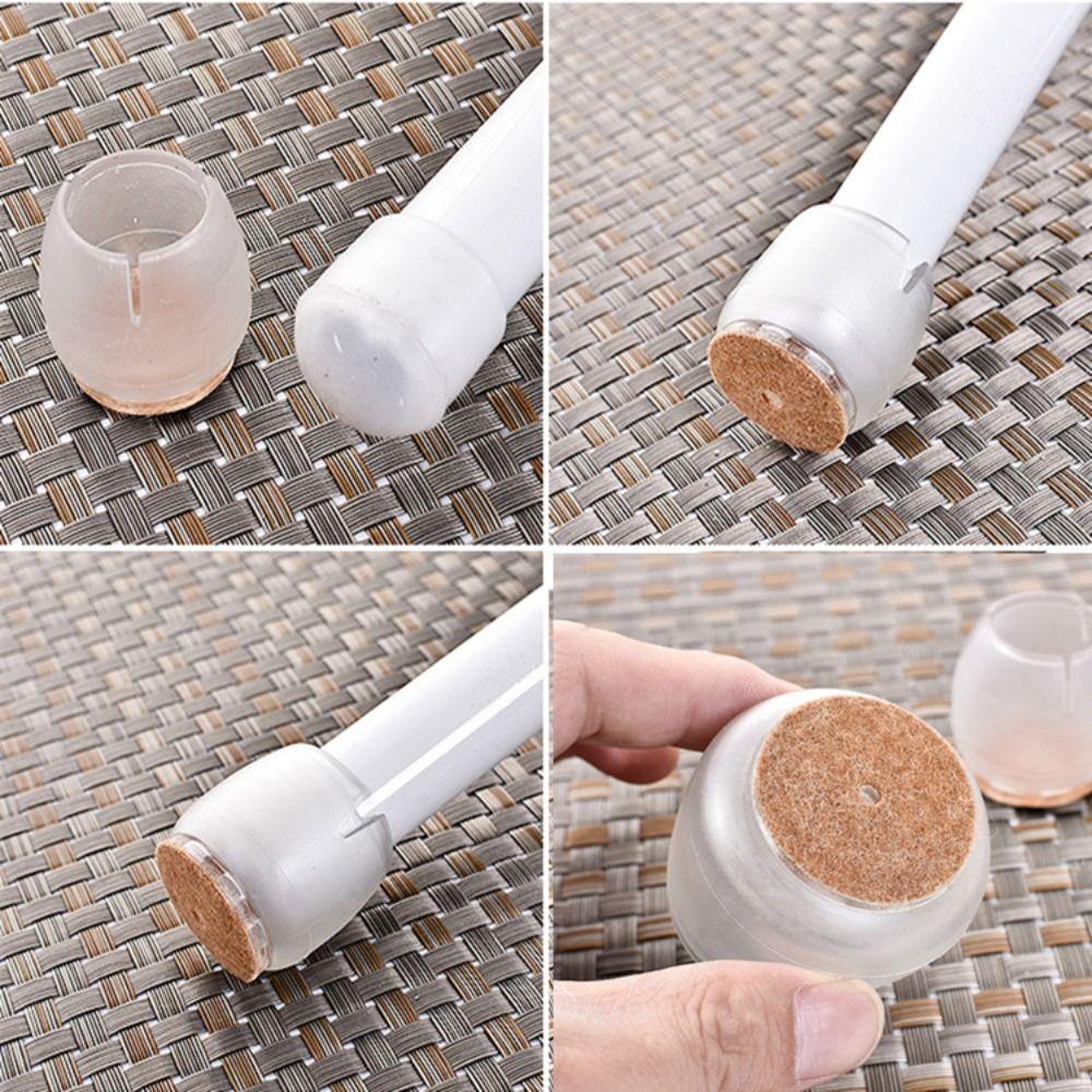 16PCS PVC Chair Leg Caps Non-Slip Chair Foot Cover Multipurpose Round Chair Pads Sofa