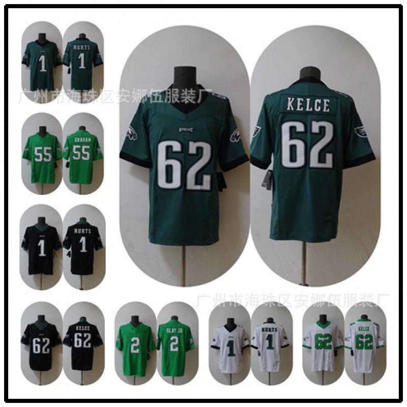 Philadelphia Eagles NFL Football Jersey T-Shirt Embroidered Cotton Sportswear Men Rugby Fan Apparel