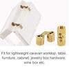 ABWR-40Pcs 10 Mm Brass Barrel Hinges,180 Degree Opening Angle Concealed Furniture Hinges