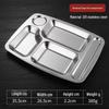 316 Stainless Steel Divided Lunch Tray