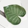 Grön Blad Keramisk Skedstöd Håller Bänkskivor Rena Köksspis Topp Bänk Dekorativa Bladformade Skedhållare Köksredskap