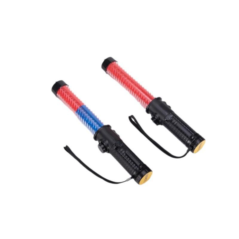 LED Safety Traffic Baton - Flashing Glow Stick for Night Patrol and Security