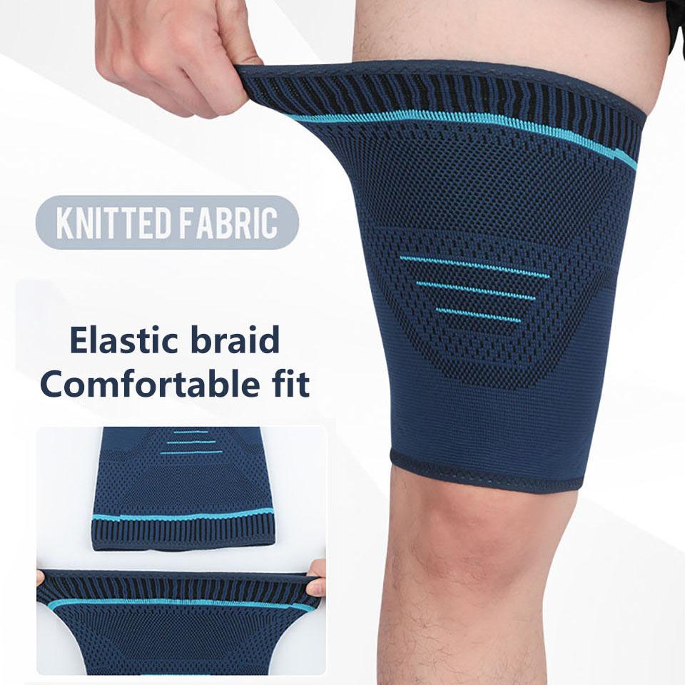 1Pcs Knitted Sports Thigh Protectors Prevent Muscle Strain Compression Pads for Running Basketball Men Women