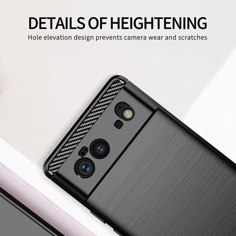 For Google Pixel 6 Case Carbon Fiber Shockproof Silicone Case for Google Pixel 6 Cover for Google Pixel 6 6 Pro 6A A 4A G 4