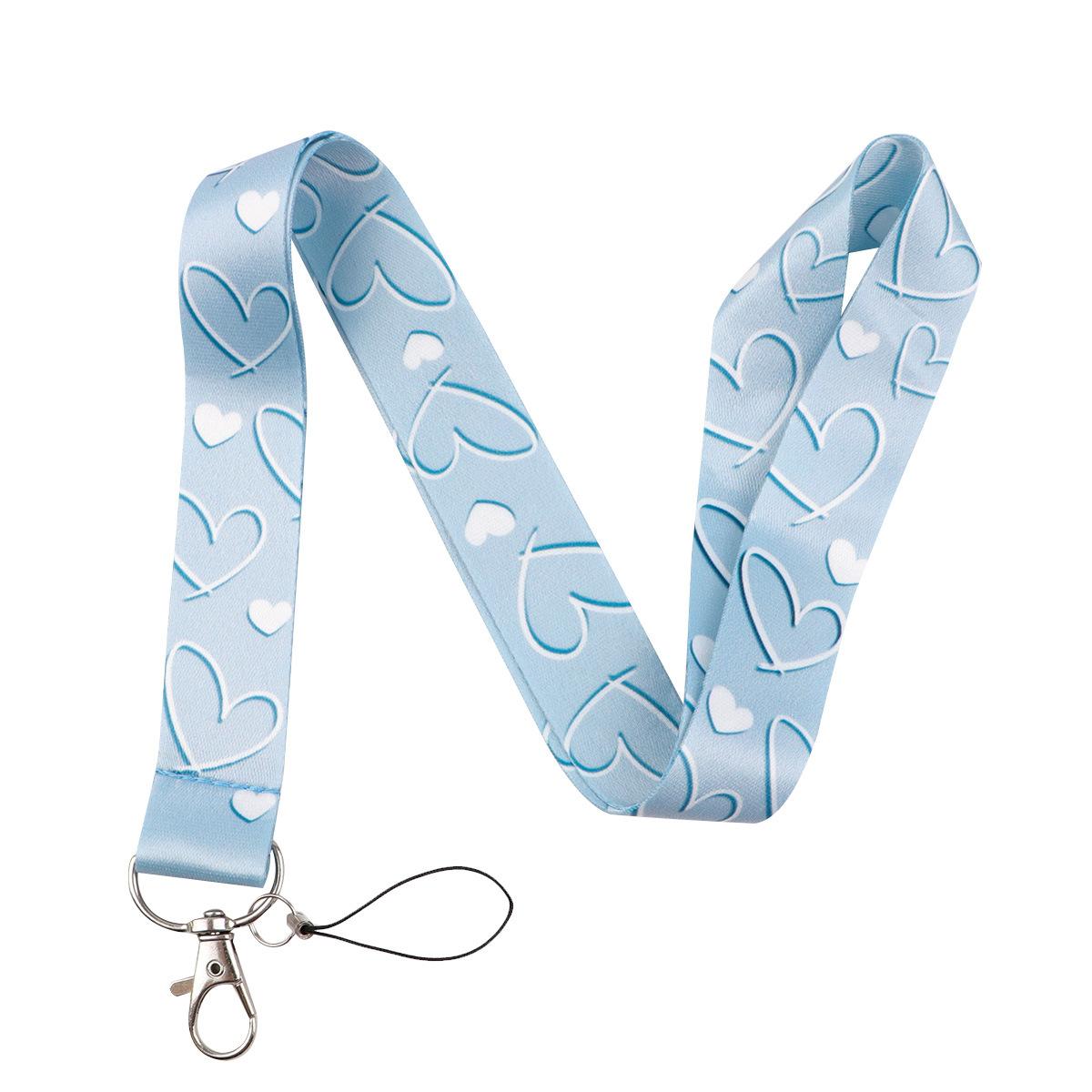 

Leopard Print Heart-shaped Strawberry Mobile Phone Lanyard, Bus Card, Student Card, Work Certificate Hard Shell Multi-functional Card Case Lanyard