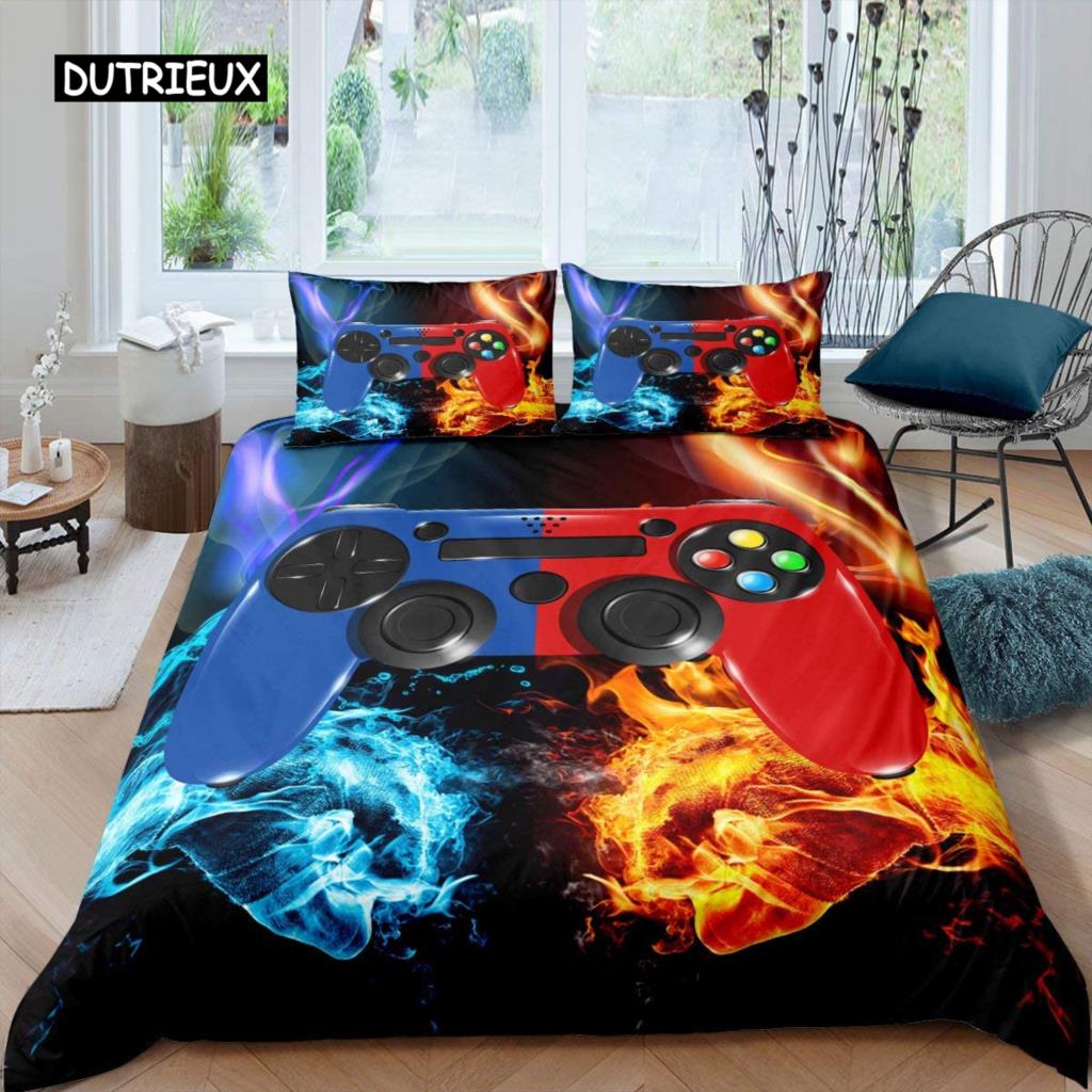 Skull Duvet Cover Set Queen 3 Pcs Black Halloween Bedding Soft Microfiber Comforter Cover Set Beauty Pattern Decor