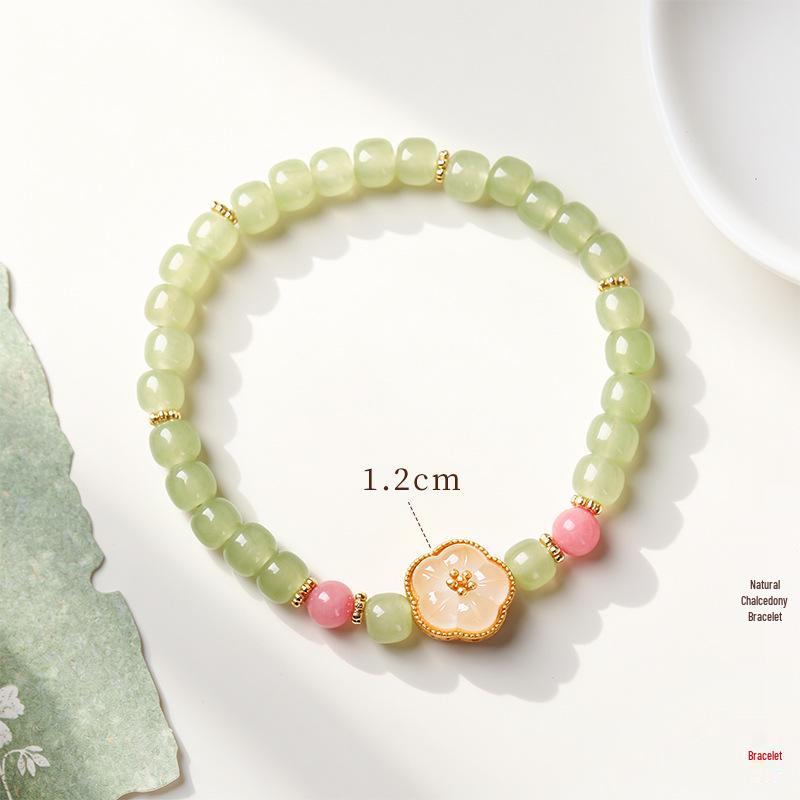 Aquamarine & White Crystal Beaded Bracelet: Fairy Summer Style for Girls, Sweet & Simple Fashion Hand Jewelry with a High-End Feel