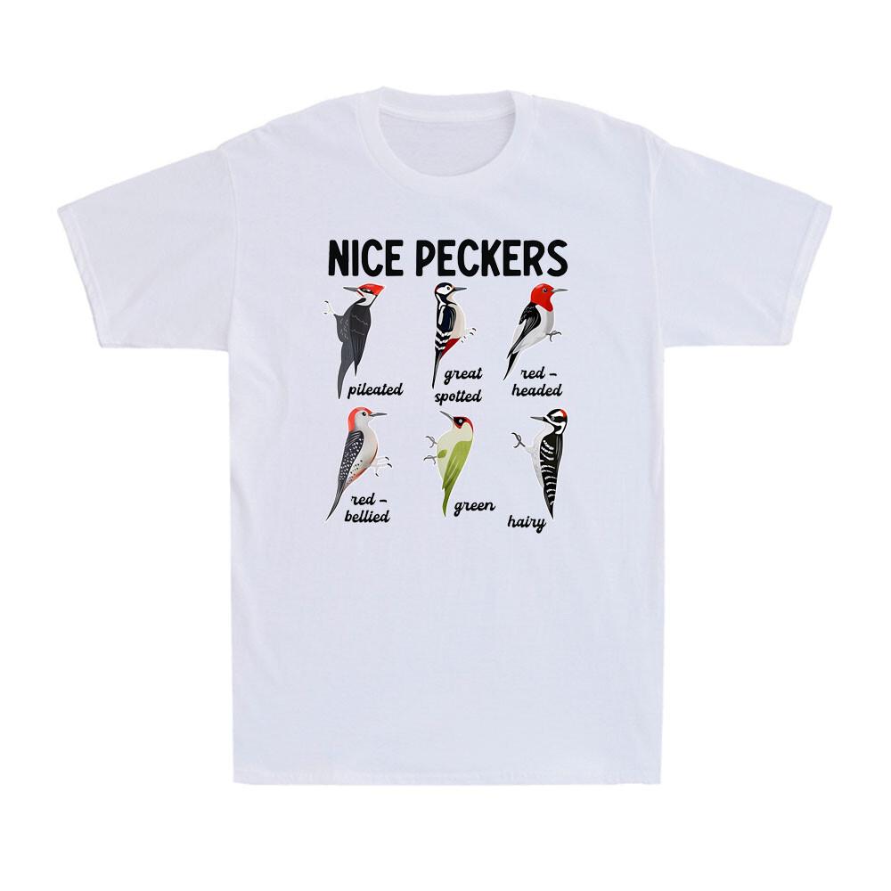 Nice Peckers Funny Woodpecker Bird Watching Birdwatcher Gift Men s T-Shirt S