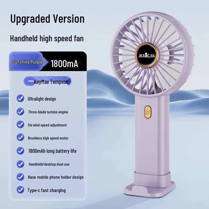 

USB Mini Portable Fan: Handheld and Desktop Electric Fan for Students and Office Use 6-Speed Handheld Fan