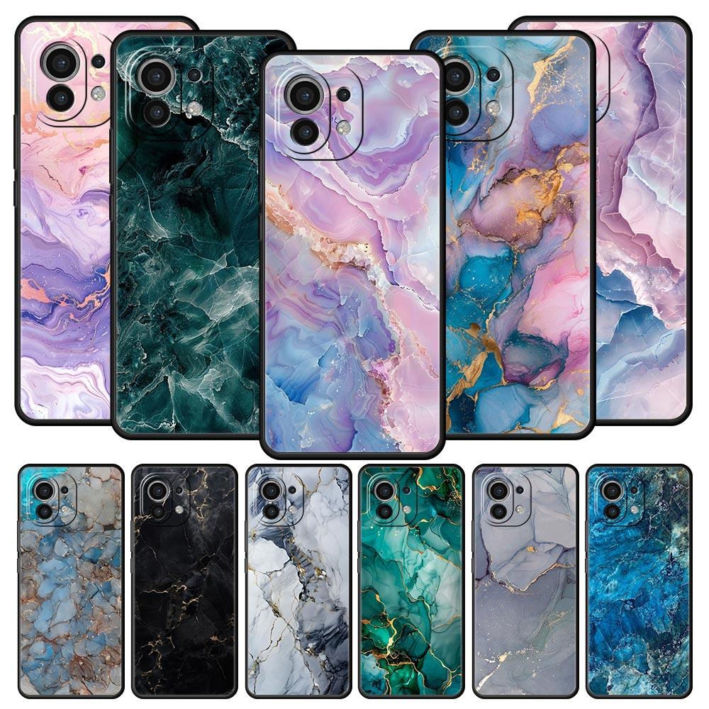 Phone Case For Xiaomi Mi 15 14 14T 13T 12T Pro 12 13 11 Lite 5G 11T X6 X5 Pro Soft TPU Cover Fashion Marble Pattern