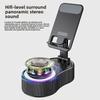 360 Rotary with Lifting Mobile Phone Holder Power Bank Bluetooth Speaker Mini Portable Ambient Light Audio