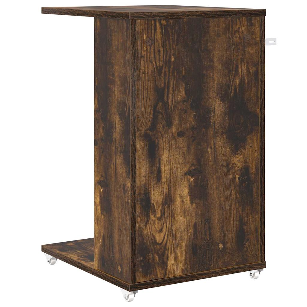 Side Table Smoked Oak 40 X 35 X 60 Cm Engineered Wood