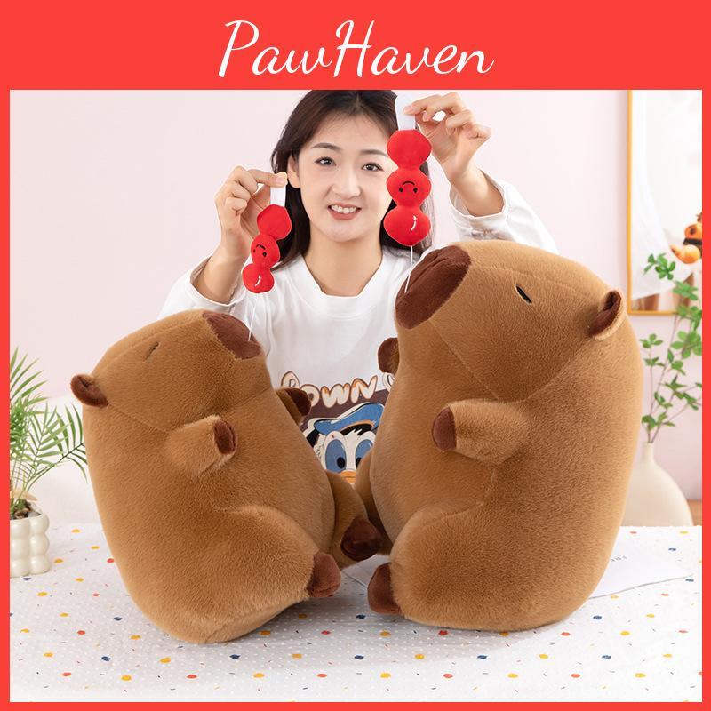 Sugared Capybara Stretchable Gourd Plush Toy Cute Fabric Doll Animal Birthday