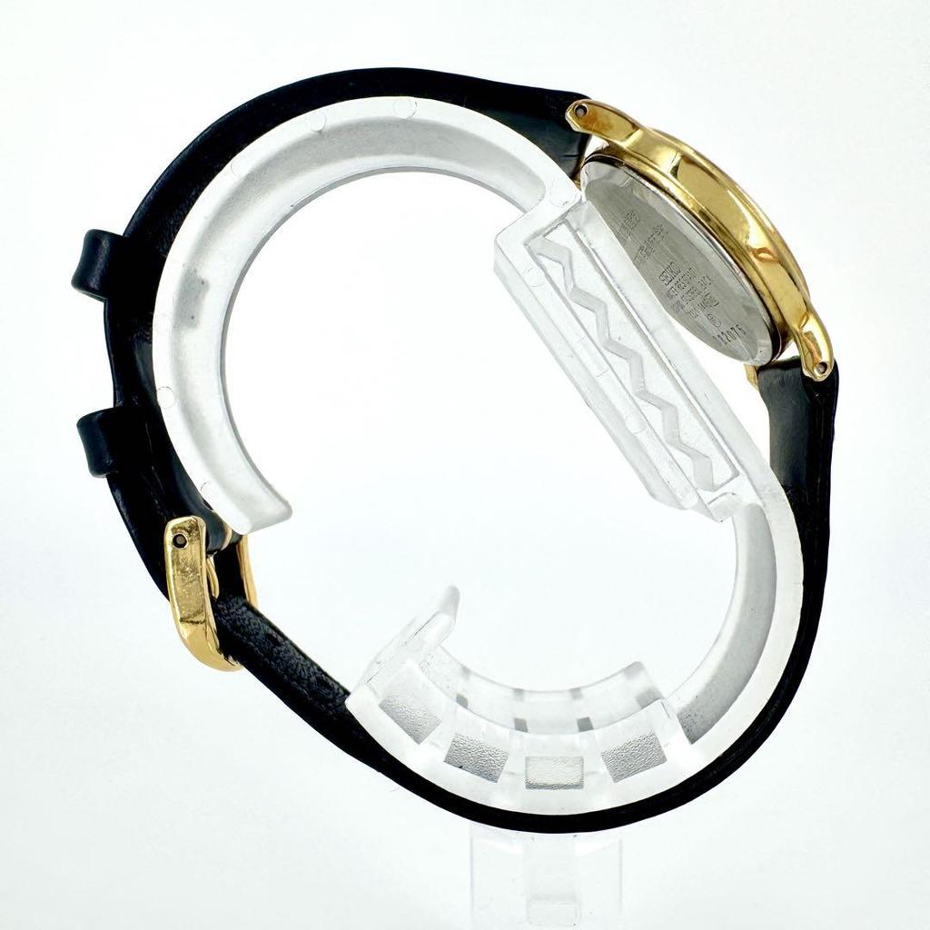 [USED] Battery SEIKO Exceline Watch Gold Leather Strap