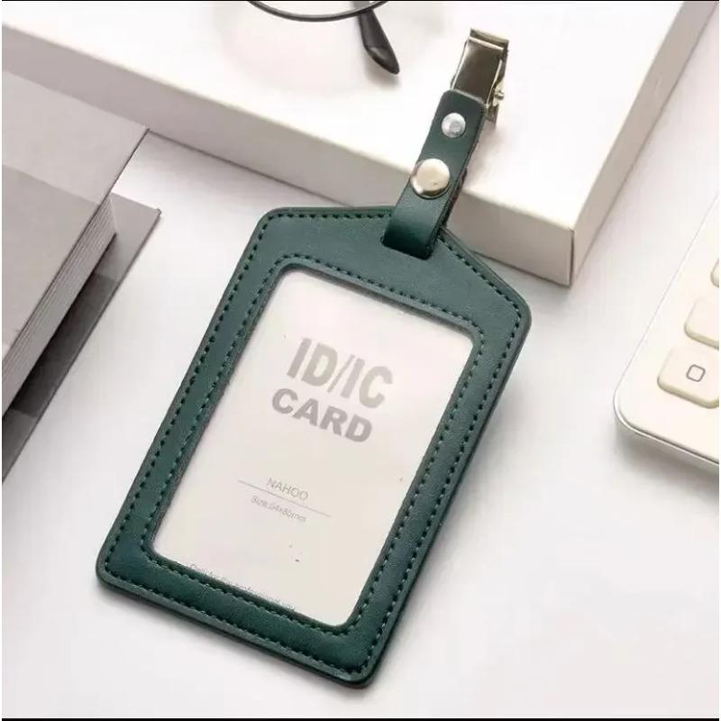 Leather Work Card  Cover Card Clip Cowhide Nameplate Cowhide Nameplate Elevator  Access Control School  Doctor Bus Card