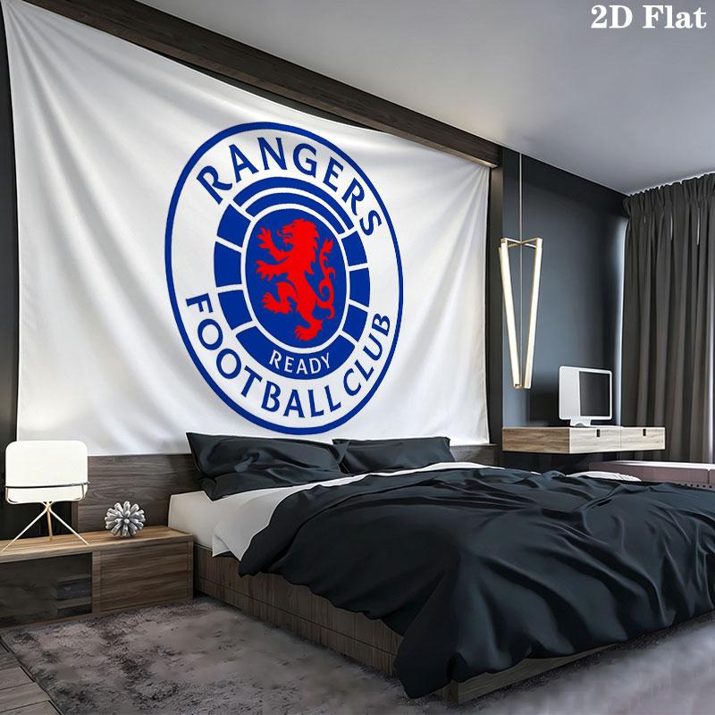 Rangers FC Wall tapestry, aesthetic printed fabric blanket, suitable for bedroom, living room, and home decor.