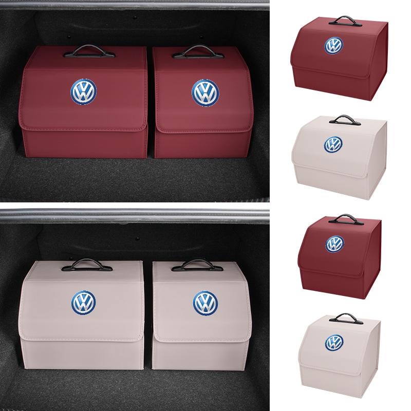 Car Trunk Storage Box Carbon Tool Organiser Multi-Use Storage Bag For VW Golf Jetta Passat mk4 mk5 mk6 CC Golf 5 7 Tiguan Lm2