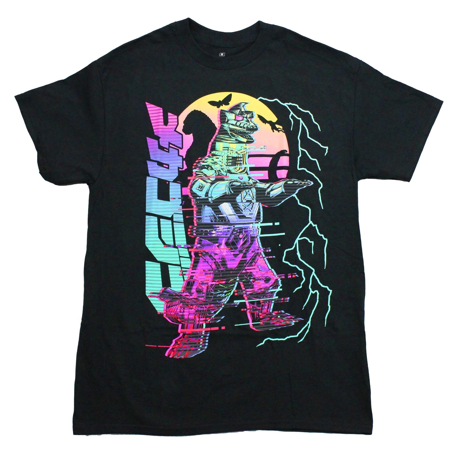 Godzilla MechaGodzilla New Adult T-Shirt - Walking Past Electrified Sunset XXXXL