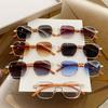 High-End Sunglasses, Women'S Imitation Wood Grain Legs, Sunglasses, Fashion Crowe Metal Han Ins