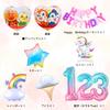 3. Design Anpanman Ballon Zahl Geburtstagsdekoration Enthält Happy Birthday Girlande Zahlenset, Dokin-chan & Kokin-chan Design, Einhorn, Regenbogen,