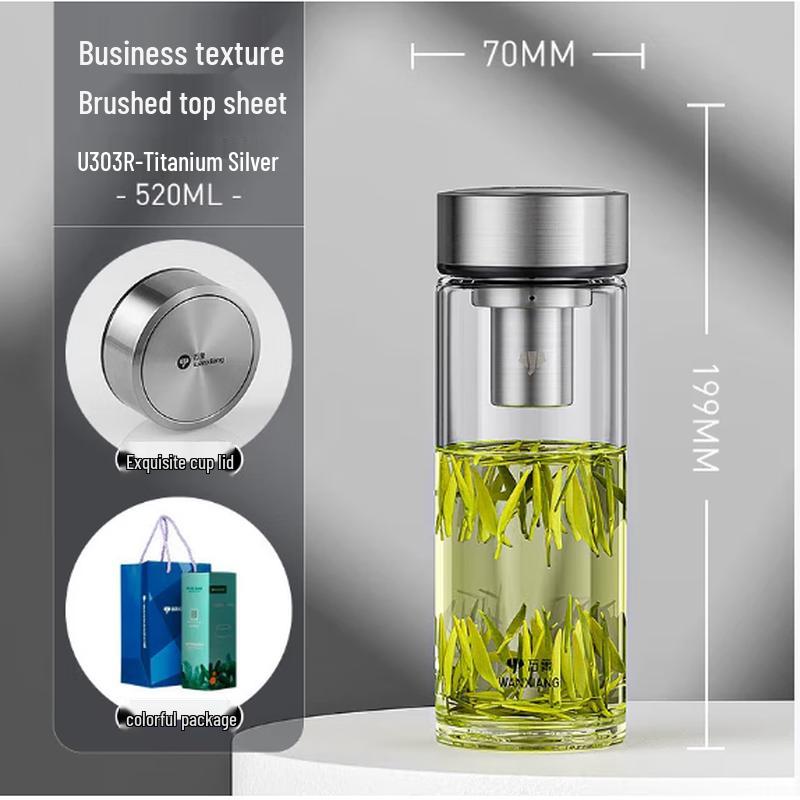 WANXIANG Single Layer High Borosilicate Glass Business Cup